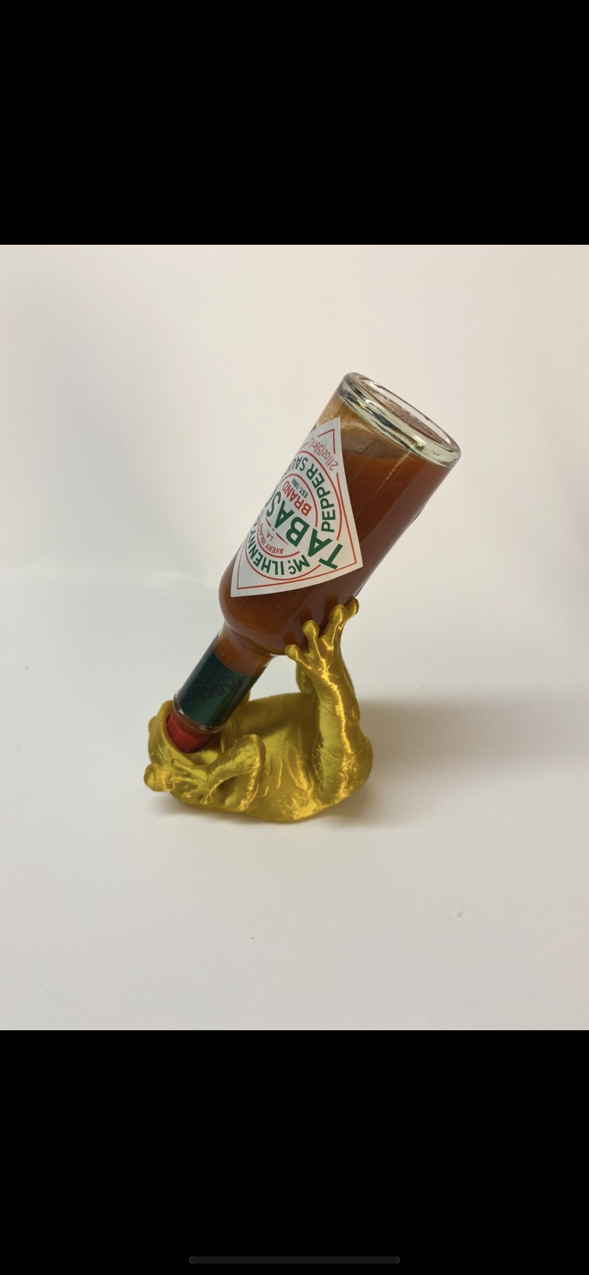 Frog Tabasco Holder (Gold)