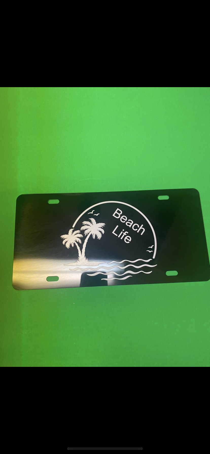 Beach Life License Plate