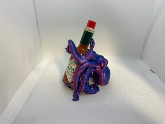 3D printed Octopus Tabasco Holder Red/Blue/Green