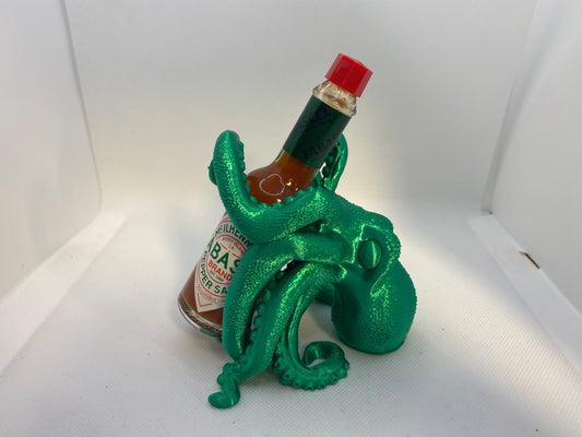 3D printed Octopus Tabasco Holder (Jade)